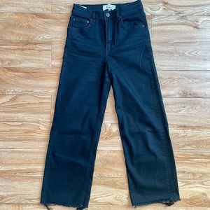 Reformation Emma High Rise Wide Leg Jeans Black Size 26